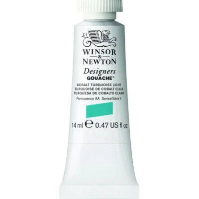 Winsor & Newton 14ml Designers' Gouache Opaque Art Cobalt Turquoise Light S4 - image 1 of 2