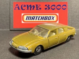 Matchbox Lesney Superfast 1969 - No56 BMC 1800 PININFARINA - dorado - usado para jugar - Imagen 1 de 10