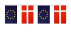 Freundschaftskette Fahnen Flaggen Dänemark - Europäische Union EU 15x22cm