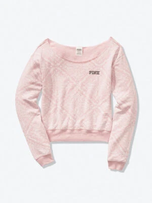 Victoria's Secret Rosa Salón Diario Cuello Abierto Crew Talla S-XL Foto 1 de 2