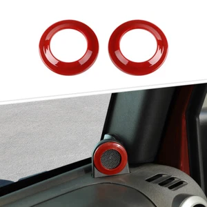 Interior A-Pillar Speaker Cover Trim Accessories For Jeep Wrangler JK 07-14 Red - Picture 1 of 8