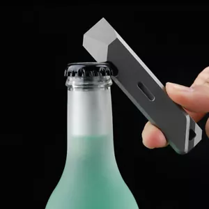 Abridor de botellas de campamento multifunción Crowbar de aleación de titanio herramienta EDC - Imagen 1 de 7