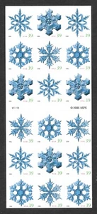 Sc# 4116b ATM Booklet of 18-2006 Snowflakes, 1/4 off of Cat!-Flawless Cond. MNH - Picture 1 of 2