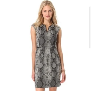 Rebecca Taylor Python Print Sheath Dress Sz 6 - Picture 1 of 7