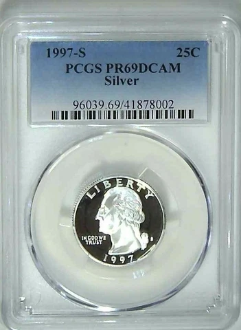 1997-S 25C Washington Quarter PCGS PR69DCAM 90% Silver 22llct0225 Cover