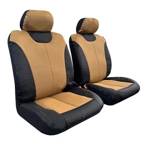 Elite Canvas Seat Covers Tan Black Front For MAZDA 5 2006-2012 - Picture 1 of 6