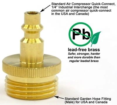 VIBRANT YARD COMPANY LLC RV, Boat, & Watercraft Winterization Blow Out Blowout Plug Adapter Fitting