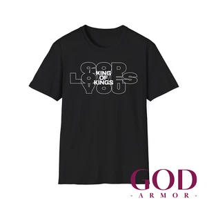 God Loves You OD Unisex T Shirt Christian Religious Bible Faith Christ Gift Tee - Picture 1 of 12