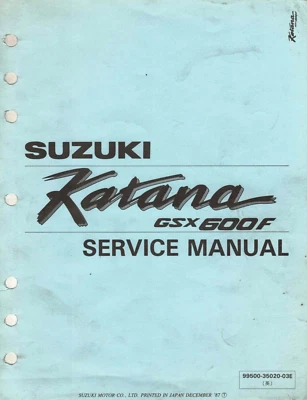 正品铃木经销商/所有者服务/维修手册 (2) 1988 - 1989 GSX600F Katana — 第 1/2 张图片