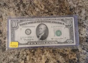 1950 D $10 Star Note ( G25303532 ☆ ) - Picture 1 of 2