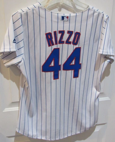 Chicago Cubs MLB Baseball Jersey women's Large Majestic sewn Anthony Rizzo white Cover