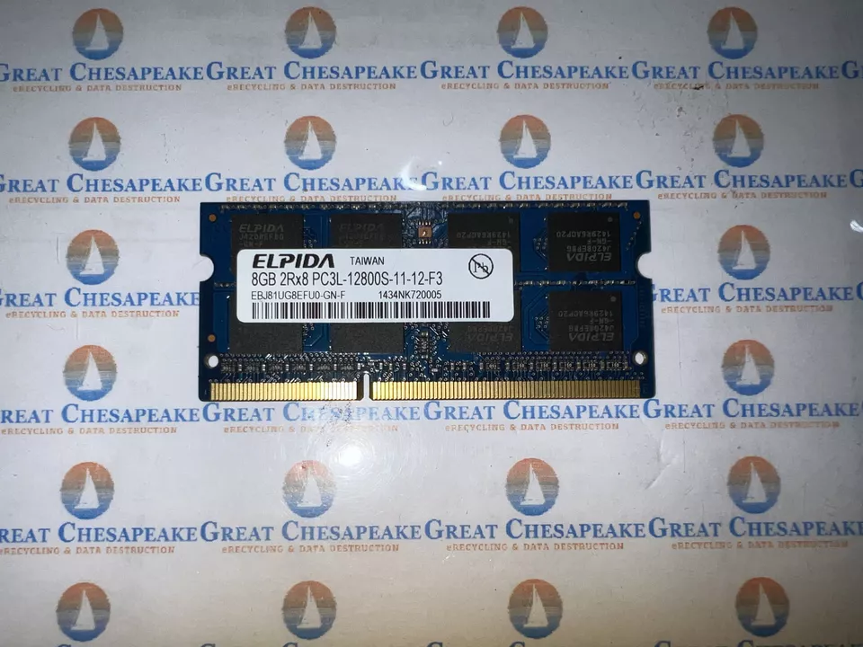 Elpida EBJ81UG8EFU0-GN-F 8GB DDR3 1600MHz 204-pin 1.35V SoDimm Memory TESTED! - Image 1 of 1