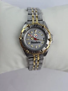 Pittsburgh Steelers Womens Quartz Watch Silver Dial two-tone bracelet Works well - Picture 1 of 12