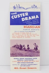 Vintage Mandan North Dakota "The Custer Drama" Vacation Travel Brochure 1950s? - Picture 1 of 3