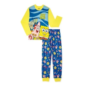 NEW SPONGEBOB PAJAMAS 2-PIECE SPONGE BOB PJ'S BOYS SIZE 8 NWT - Picture 1 of 3