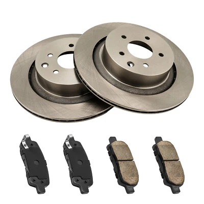 Rear Brake Rotors & Ceramic Brake Pads Fits Infiniti G37 2009-2012 New - Image 1 of 4