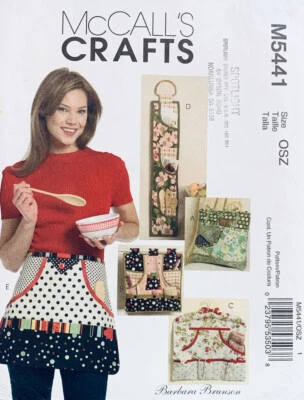 McCalls CRAFTS Pattern M5441 Apron, Wall Caddy, Organiser and Pocket Pillow NEW - Image 1 of 2