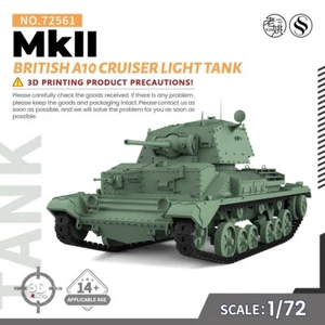 SSMODEL SS72561 1/72 25mm Military Model Kit British A10 Cruiser MkII Light Tank - Picture 1 of 11