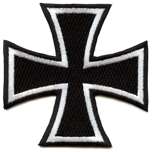 Iron Cross Y2K Aufnäher alternative Motorradmedaille bestickt aufbügeln - Bild 1 von 2