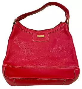 Kate Spade Red Pebble Leather Satchel Bag Shoulder Hobo Purse - Bild 1 von 9