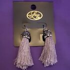 Designs By Liza Kim Purple Tassel Earrings, with Tags