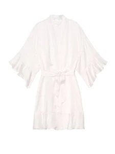 Victoria's Secret kokosnussweiße Satinrobe - Größe M/L - Bild 1 von 3