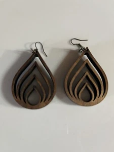 Women’s Wooden Earrings - Picture 1 of 2