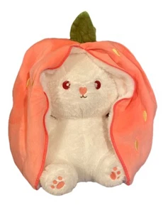 Peluche coniglietto peluche convertibile zip reversibile coniglio e carota/fiore peluche giocattolo - Foto 1 di 24