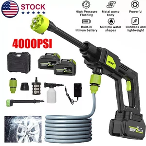 4000PSI Wireless High Pressure Car Washer Water Gun Portable Car Wash Cleaner - Picture 1 of 16