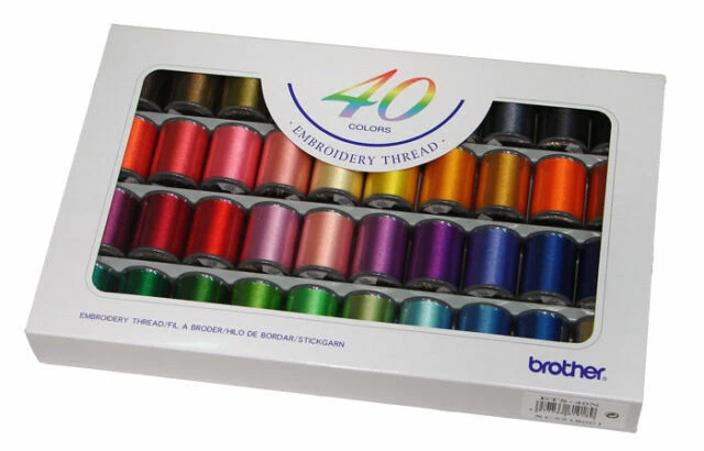 Brother ETS-40N Satin Finish Embroidery Thread - Set of 40 Colours