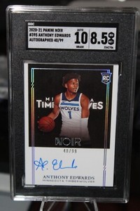 2020-21 Noir Anthony Edwards GRADED ROOKIE AUTO #40/99