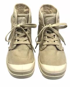 Palladium Pampa Sahara Beige Lugged Hiking Combat Boots US Women’s 11 / Men 9.5 - Picture 1 of 13