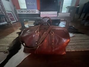 Floto Made in Italy Brown Leather Milano Duffle/Travel Bag