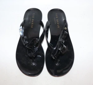 Ted Baker Women's Thong Black Jelly Flip Flops Sandals Size 36 - Picture 1 of 6