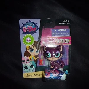 Littlest Pet Shop NEU Smugs Patton lila flauschige Katze #3651 HUB  - Bild 1 von 1