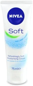 2 x Nivea Soft Moisturising Face, Body, Hand Cream 75ml - Picture 1 of 1