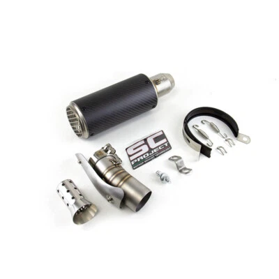 For Suzuki GSXR1000 GSXR1000R 2012-2025 Exhaust Mid Pipe Slip on Muffler Black - Image 1 of 4
