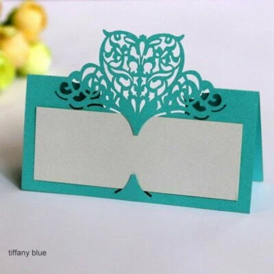 50 un. Tarjetas con nombre de boda Mesa Asiento Lugar Número Tarjetas Corte Láser Decoración Corazón  Foto 1 de 4