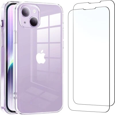 Cover per iPhone 14 Plus (6,7") + 2 Gel TPU pellicole protettive (2 pezzi) - Immagine 1 di 4