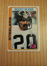 2 TOPPS CARDS - AMERICAN FOOTBALLERS - ROCKY BLEIER + MIKE WEBSTER - P STEELERS!