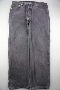 Herren 2016 Levi's Button Fly 501 Jeans gerade schwarz Größe 36 x 29 (Msr 36 x 28) - Bild 1 von 9