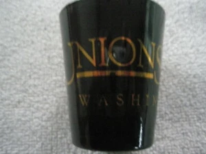 UNION STATION  Black Shot Glass w/ gold writing Washington DC - Picture 1 of 9