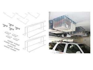 Ceiling Storage Rack, Metal, White - Prime-Line KD 16090 TOTE TRACK - Picture 1 of 4