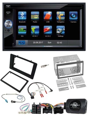 Blaupunkt 2DIN Bluetooth TMC USB Lenkrad SD Navigation für Saab 9-5 2008-2010 - Bild 1 von 4