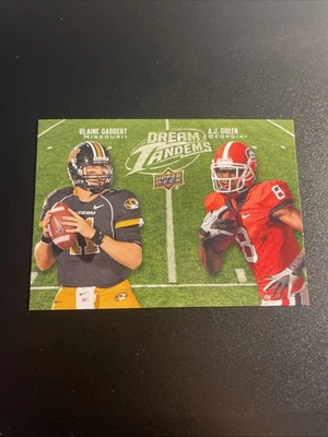 Upper Deck Dream Tandems A.J. 2011 Verde / Blaine Gabbert Rookie RC Foto 1 de 2
