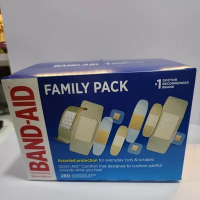 Band-Aid Brand Adhesive Bandages Family  Pack, Sheer & Clear Flexible Qty 280  - Image 1 of 4