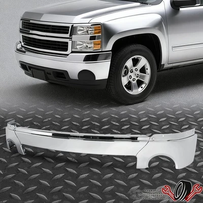 For 07-13 Sierra 1500 Truck Chrome Front Bumper Face Bar W/ Fog Light Holes - Image 1 of 4