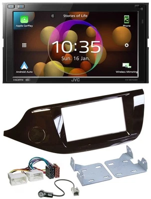 JVC DAB MP3 2DIN Bluetooth USB Autoradio für Kia Ceed ab 12 glänzend - Bild 1 von 4