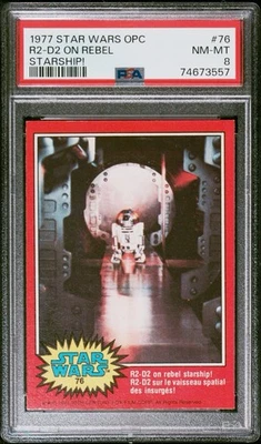 1977 O-PEE-CHEE OPC STAR WARS #76 ARTOO-DETOO R2-D2 STARSHIP! PSA 8 NM-MINT RARE - Image 1 of 2