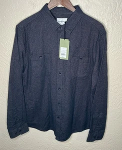 Goodfellow & Co Standard Fit Comfort Wear Button Up Hemd Herren L Blau Gold NEU - Bild 1 von 13